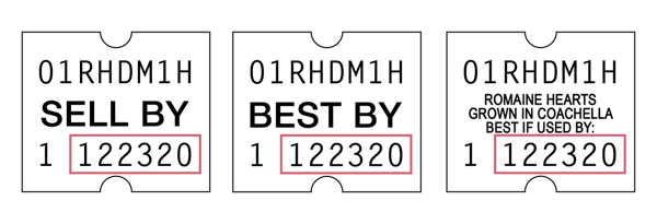 OMF-Romaine Shelf Life Stickers