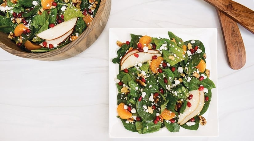 Pomegranate,-Mandarin-&-Pear-Spinach-+-Romaine-Salad-with-Ginger-Dressing-Landscape-72dpi-1