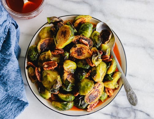 Spicy Maple Brussels Sprouts