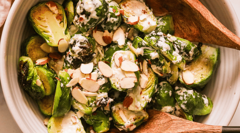 Warm Brussels Sprouts Caesar Salad