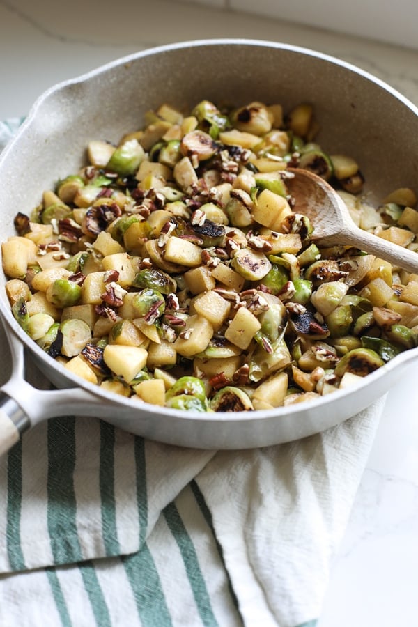 apple glazed brussels sprouts