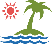 tropical island icon