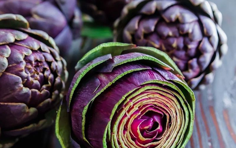 purple artichokes