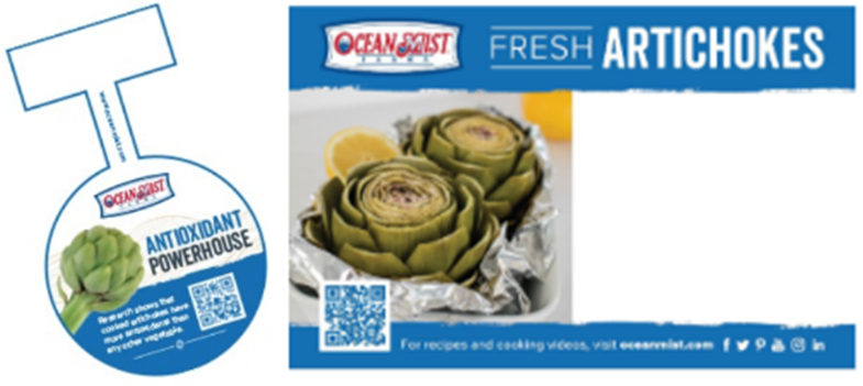 Artichoke Price Cards and Shelf Wobblers