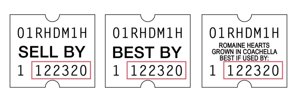 OMF-Romaine Shelf Life Stickers