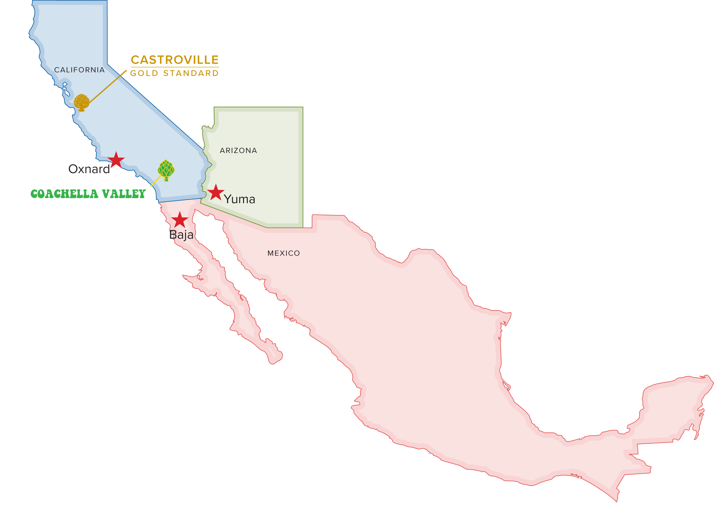 Ocean Mist Growing Regions