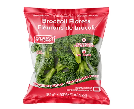 Retail ready broccoli slaw bag
