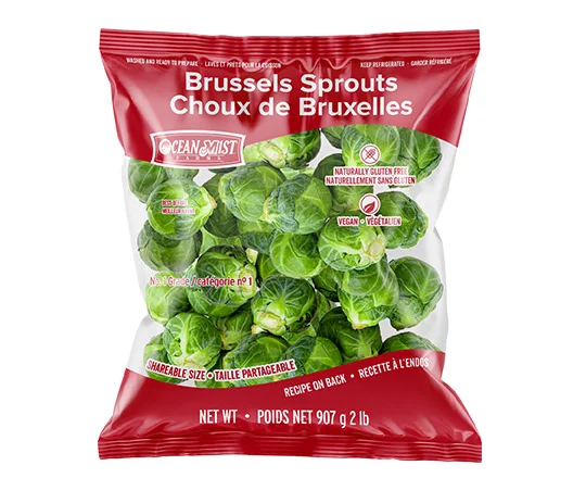 Retail ready brussels sprouts wholes 16 oz bag