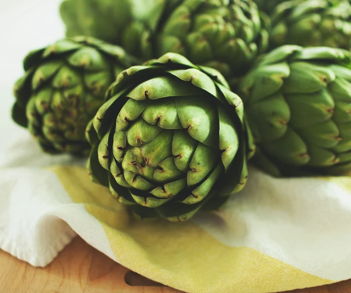 Close up of artichokes