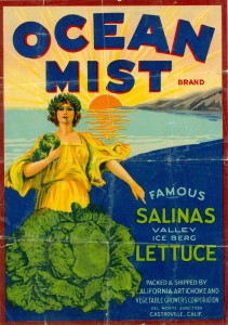 Original Ocean Mist Farms Produce Crate labels
