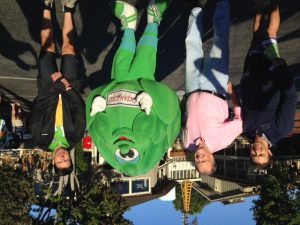 Tour De Fresh John Pattullo of OMF Representive Sam Farr_Arti the Artichoke_Paul Scheid of OMF
