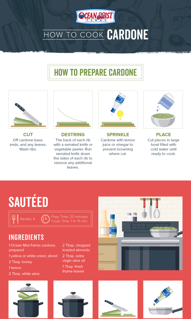How to Cook Cardone infographic