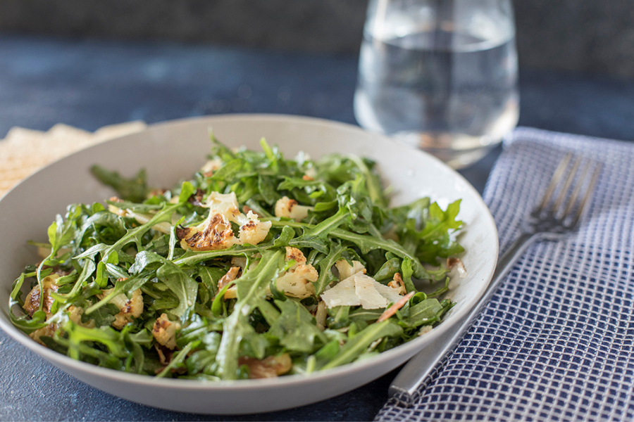 Roasted Cauliflower & Arugula Salad