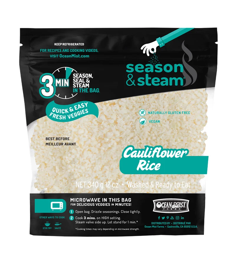 Season & Steam Cauliflower Rice